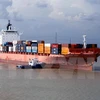 Tàu contaitner Northern Genius (Nhật Bản) cập cảng SPCT thuộc cụm cảng Hiệp Phước, huyện Nhà Bè (Thành phố Hồ Chí Minh). (Ảnh: TTXVN)
