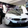 Siêu phẩm BMW i8 tại triển lãm BMW World Vietnam 2016. (Ảnh: Doãn Đức/Vietnam+)