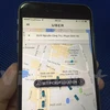 Phần mềm ứng dụng gọi xe của Uber. (Nguồn ảnh: PV/Vietnam+)
