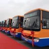 Hà Nội vừa chính thức đưa vào vận hành hai tuyến xe buýt mới 89 và 90. (Ảnh: Việt Hùng/Vietnam+)