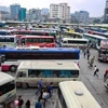 Các doanh nghiệp vận tải gặp nhiều khó khăn khi lượng khách quá ít sau khi điều chuyển luồng tuyến tại thành phố Hà Nội. (Ảnh: Minh Sơn/Vietnam+)
