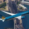 Máy bay Boeing 787 của Vietnam Airlines đến Sydney. (Ảnh: Vietnam Airlines cung cấp)