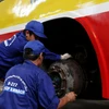 Động cơ trục của bánh xe sẽ được tháo toàn bộ để bảo dưỡng, sửa chữa. (Ảnh: Doãn Đức/Vietnam+)