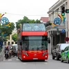 Chiếc xe buýt hai tầng với màu đỏ nổi bật sẽ là điểm nhấn cho Hà Nội khi các du khách ghé thăm. (Ảnh: Minh Sơn/Vietnam+)