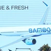 Bộ nhận diện thương hiệu của hãng hàng không Bamboo Airways. (Ảnh: Việt Hùng/Vietnam+)