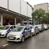 Thương hiệu G7 Taxi lớn nhất Hà Nội ra mắt để cạnh tranh với Grab. (Ảnh: Việt Hùng/Vietnam+)