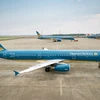 Tàu bay Airbus A321 nằm trong đội tàu bay được Vietnam Airlines sử dụng để khai thác các đường bay giữa Việt Nam và Campuchia. (Ảnh: VNA)