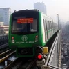 Vận hành chạy thử tàu tuyến đường sắt đô thị Cát Linh-Hà Đông. (Ảnh: Huy Hùng/TTXVN)