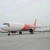 Vietjet vừa tiếp nhận dòng máy bay Airbus thế hệ mới A321neo ACF (Airbus Cabin Flex) 240 ghế đầu tiên trên thế giới. (Ảnh: CTV/Vietnam+)