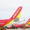 Máy bay của hãng hàng không Vietjet. (Ảnh: Thanh Tùng/Vietnam+)