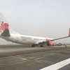 Máy bay B737-900 của hãng hàng không Malindo Air hạ cánh an toàn tại sân bay Nội Bài. (Ảnh: Cảng hàng không quốc tế Nội Bài cung cấp)