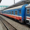 Đoàn tàu tại ga Hà Nội của Tổng công ty Đường sắt Việt Nam (Ảnh: Việt Hùng/Vietnam+)