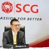 Ông Roongrote Rangsiyopash, Chủ tịch và Giám đốc điều hành của SCG tại buổi họp báo công bố kết quả kinh doanh quý 2. (Ảnh: Vietnam+)