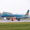 Máy bay của hãng hàng không Vietnam Airlines. (Ảnh: CTV/Vietnam+)