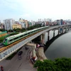 Dự án đường sắt đô thị Cát Linh-Hà Đông sắp được đưa vào vận hành khai thác thương mại. (Ảnh: Huy Hùng/TTXVN)