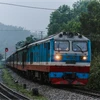 Đoàn tàu của Tổng công ty Đường sắt Việt Nam. (Ảnh: Minh Sơn/Vietnam+)