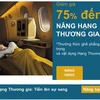Trang quảng cáo của Vietnam Airlines về nâng hạng vé (Ảnh chụp màn hình)