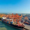 Hàng hóa thông qua các cảng biển Việt Nam vẫn giữa sự tăng trưởng ổn định dù có dịch COVID-19. (Ảnh: CTV/Vietnam+)