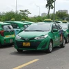 Xe taxi của hãng Mai Linh đã được chấp thuận tham gia hoạt động đưa đón, vận chuyển nhu cầu đi lại của người dân giữa các Bệnh viện, khu cách ly. (Ảnh: CTV/Vietnam+)