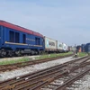 Ngành đường sắt chuyển hướng sang ưu tiên vận chuyển hàng hóa nhằm đem lại doanh thu trước ảnh hưởng của dịch COVID-19 đến lượng khách đi tàu giảm sâu. (Ảnh: CTV/Vietnam+)