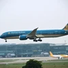 Máy bay của hãng hàng không Vietnam Airlines. (Ảnh: CTV/Vietnam+)