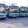 Hà Nội tăng cường gần 130 xe buýt trong thời gian diễn ra SEA Games 31. (Ảnh: CTV/Vietnam+)