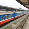 Đoàn tàu tại ga Hà Nội của Tổng công ty Đường sắt Việt Nam (Ảnh: Minh Sơn/Vietnam+)