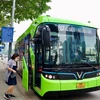 Tuyến buýt điện E07 lộ trình Long Biên-Bờ Hồ-Khu đô thị Vinhomes Smart City của Vinbus. (Ảnh: CTV/Vietnam+)