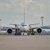 Đội máy bay Boeing 777F của Lufthansa Cargo trên chặng bay từ Frankfurt đến Việt Nam được vận hành bởi AeroLogic. (Ảnh: CTV/Vietnam+)