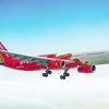Máy bay Airbus A330 của hãng hàng không Vietjet sử dụng để bay thẳng đến Australia. (Ảnh: CTV/Vietnam+)