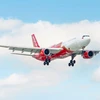 Dòng máy bay Airbus A330 của hãng hàng không Vietjet Air sẽ sử dụng để khai thác đường bay thẳng đến Australia. (Ảnh: CTV/Vietnam+)