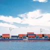 Một tàu vận tải chở hàng container của Tổng công ty Hàng hải Việt Nam. (Ảnh: VIMC cung cấp)