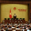 Quốc hội thảo luận ở hội trường về dự kiến Chương trình giám sát của Quốc hội năm 2024. (Ảnh: Doãn Tấn/TTXVN)