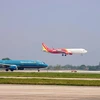 Các hãng hàng không đã lên kế hoạch các chuyến bay sau khi 3 sân bay Nội Bài, Vân Đồn và Cát Bi mở cửa trở lại sau bão số 1. (Ảnh: PV/Vietnam+)