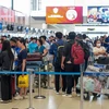 Dự báo lượng hành khách đặt vé máy bay sẽ tiếp tục tăng lên trong các ngày tới để chuẩn bị bước vào kỳ nghỉ lễ Quốc khánh 2/9. (Ảnh: PV/Vietnam+)