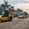 Nhà thầu thi công Dự án cải tạo, nâng cấp Quốc lộ 31 qua tỉnh Bắc Giang. (Ảnh: Việt Hùng/Vietnam)