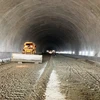 Nhà thầu thi công một hầm đường bộ thuộc Dự án Cao tốc Bắc-Nam. (Ảnh: Việt Hùng/Vietnam+)