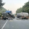Hiện trường vụ tai nạn nghiêm trọng tại Lạng Sơn làm 5 người tử vong ngày 30/10 vừa qua. (Ảnh: TTXVN phát)