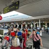 Lượng hành khách đi và đến Sân bay Tân Sơn Nhất vẫn đạt mức rất cao sau kỳ nghỉ Tết Nguyên đán Giáp Thìn 2024. (Ảnh: PV/Vietnam+)