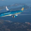 Dòng máy bay thân rộng Boeing 787 thân thiện với môi trường được Vietnam Airlines sử dụng khai thác mở đường bay thẳng mới đến Đức. (Ảnh: PV/Vietnam+)