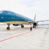 Các chuyến bay từ Hà Nội đi Điện Biên đều được Vietnam Airlines khai thác bằng máy bay Airbus A321. (Ảnh: PV/Vietnam+)