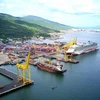 Cảng biển Đà Nẵng tiếp nhận cả tàu khách và tàu hàng hóa. (Ảnh: PV/Vietnam+)