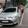 Hà Nội dừng trông giữ xe dưới lòng đường trong ngày Quốc tang Tổng Bí thư. (Ảnh: Việt Hùng/Vietnam+)