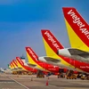 Vietjet sắp nhận thêm 10 máy bay mới, mở rộng các đường bay quốc tế. (Ảnh: PV/Vietnam+)