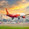 Máy bay của hãng hàng không Vietjet Air. (Ảnh: PV/Vietnam+)