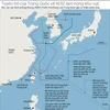 Vùng nhận dạng phòng không (ADIZ) trên biển Hoa Đông mà Trung Quốc thiết lập hôm 23/11.