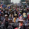Những người biểu tình tuyên bố họ sẽ "đóng cửa" Bangkok từ ngày 13/1 tới. (Nguồn: AFP/TTXVN)