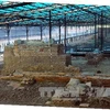 Tổ hợp công trình kiến trúc nhà Lý (thế kỷ 11-12) tại Khu di tích 18 Hoàng Diệu. (Ảnh: Minh Đức/TTXVN)