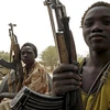 Những chiến binh tuổi thiếu niên của Phong trào Công lý và Bình đẳng ở Sudan. (Ảnh: Reuters)