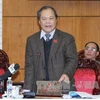 Chủ nhiệm Ủy ban Pháp luật của Quốc hội Phan Trung Lý phát biểu ý kiến tại phiên họp. (Ảnh: Phương Hoa/TTXVN)